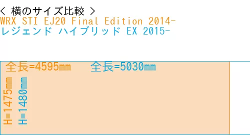 #WRX STI EJ20 Final Edition 2014- + レジェンド ハイブリッド EX 2015-